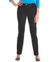 Charter Club's classic slim-leg petite pants have the right amount of stretch for every day comfort and style.