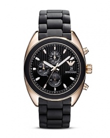 For the guy on the go, Emporio Armani's rubber-strapped watch is a sporty style with staying power. Wear it to make a statement. For the guy on the go, Emporio Armani's rubber-strapped watch is a sporty style with staying power. Wear it to make a statement.
