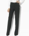 Lauren Ralph Lauren's classic-fitting petite dress pant exudes tailored sophistication in sleek stretch twill.