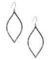 Moroccan mystique. This pair of oblong-shaped drop earrings from Lucky Brand takes inspiration from the African nation in a bold direction. Crafted from silver-tone mixed metal with glass pave accents. Approximate drop: 1-7/8 inches.