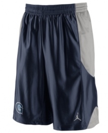 Get your game on while supporting your favorite NCAA team with these Georgetown Hoyas basketball shorts featuring Dri-Fit technology from Nike. Get your game on while supporting your favorite NCAA team with these Georgetown Hoyas basketball shorts featuring Dri-Fit technology from Nike.