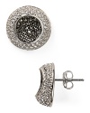 Special and sophisticated. This pair of Judith Jack studs dress up your look, cast in sterling silver with marcasite stations.