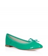 Stylish ballet flats in fine, supple patent leather - An elegant classic from cult French footwear label Repetto - Vibrant in mint green - Grosgrain trim and bow detail - Round toe and 0.5 wooden heel - Chic and ultra-versatile, a must in any wardrobe - Pair with everything from skinny jeans and cropped chinos to summer dresses and pleated skirts