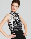 DIANE von FURSTENBERG Top - Anastasia Applique Print Halter