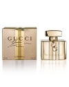 Introducing a strong female signature line: Premiere by Gucci. The bottle is the iconic Gucci shape and the sparkling new fragrance is sophisticated, young and timeless. Top notes: Begamot and blackberry. Middle notes: Orange blossom and wild fur accord. Base notes: Patchouli and sandalwood. Made in France.