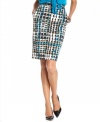 To the point: Charter Club's petite pencil skirt makes a statement in a graphic plaid print and flattering silhouette.