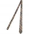 Finish sharply tailored looks on an iconic note with Burberry Londons characteristic check tie - Allover check - Team with crisp white shirts and modern-cut suits
