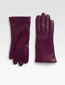 EXCLUSIVELY AT SAKS. Cashmere lined leather in a classic silhouette with touch screen technology to protect your fingers from the elements.About 10 longCashmere liningLeatherProfessional leather cleanerImported EXCLUSIVELY AT SAKS. Cashmere lined leather in a classic silhouette with touch screen technology to protect your fingers from the elements.About 10 longCashmere liningLeatherProfessional leather cleanerImported