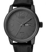 Blacked out cool with endless energy, by Citizen. The Eco-Drive tech harnesses the power of natural and artificial light, never needing a battery.