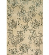 Evocative of classic ink drawings, the Sketched Flower area rug from Liora Manne offers an elegant and timeless addition to any room. Hand-tufted, ultra-durable and so easy to clean, it is UV light stabilized to resist fading, whether used indoors or out.