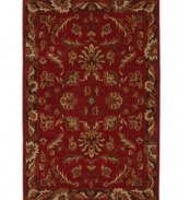 Boasting grand-scale style rich with meticulous details, the Knightsen area rug from Karastan interprets timeless designs in a bold palette of reds, browns and creams. Woven from lush nylon that delivers softness underfoot and superb resistance to everyday wear.