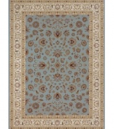 Utterly remarkable in its rich detail and beautiful, soft tones of blue and ivory, the Samira area rug from Loloi updates any space with traditional Turkish-inspired design. Crafted in Turkey of ultra-durable and easy-to-clean polypropylene.
