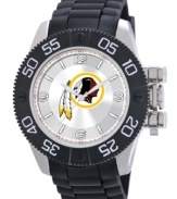 Root for your team 24/7 with this sporty watch from Game Time. Features a Washington Redskin logo at the dial.