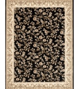 Woven of rich colored threads in a crisp vine and floral motif, the Princeton area rug lends a vintage-inspired look to your floors. Crafted for supreme durability with an ultra-soft finish.