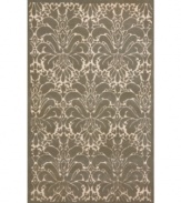 Enjoy the elegant appeal and fancy flourishes of classic silver damask updated with more modern lines. Liora Manne presents an area rug that delivers exceptional style for today's home, hand-tufted in India from 100% wool that feels heavenly plush underfoot.
