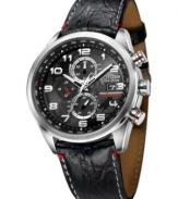 Go around the globe and back with the expert precision of Citizen's World Chronograph A-T timepiece. Built with Eco-Drive, harnessing natural and artificial light, never needing a battery. This is a limited edition style, totaling 2500 pieces. Includes presentation box.