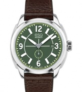 A stylish leather chronograph with sporty accents from esQ Movado's Excel watch collection.