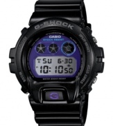 With a colorful metallic dial with a mirrored finish, this G-Shock digital watch beams with style.