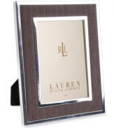 Make memories beautiful. The impeccably tailored Knotting Hill picture frame combines a traditional herringbone pattern with timeless silver plate. From Lauren Ralph Lauren.
