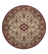 The Everest Collection by Couristan offers a super-dense weave and a soft luxurious finish. The collection's thick pile features ultra-fine detail and the heavy hand of a handmade area rug. The Ardebil Ivory Red rug features an elegantly classic design in rich browns and reds against an ivory ground.