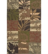 Flawless floral designs peep coyly out from each square panel of this irresistibly styled area rug from Surya. Hand-tufted from poly-acrylic fibers that provide luxurious softness without shedding, this rug adds a striking, easy-maintenance accent to any living space.