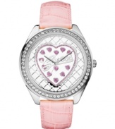 Glam details you'll love at first sight: a darling timepiece by GUESS.