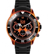 Keep active in style in this energetic chronograph watch from the Ice-Chrono Electrik collection by Ice-Watch.