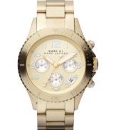 Precision gets glamorous with this golden chronograph watch from Marc by Marc Jacobs.