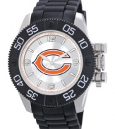 Bear down, Chicago! Root for your team 24/7 with this sporty watch from Game Time. Features a Chicago Bears logo at the dial.
