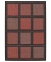 A handsome windowpane pattern in terra cotta and black gives this Couristan rug classic appeal. With a flat weave construction woven of recyclable polypropylene, the indoor/outdoor rug is ultradurable and mildew resistant, making it the perfect choice for entryways, patios, mudrooms and beyond.