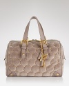Juicy Couture's much-loved velour satchel is dressed up with a smattering of gold studs, and is coolly crowned with the brand's signature hardware.