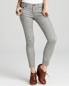 Free People Jeans - Lacy Cropped Skinny in Grey Lace