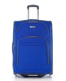 A best bet for the jet set, this full-featured carry-on suitcase from Delsey is built for today's traveler. Incredibly spacious and feather light, it helps you make the most out of your trip with a perfectly organized packing area full of convenient pockets. 10-year limited warranty. (Clearance) A best bet for the jet set, this full-featured carry-on suitcase from Delsey is built for today's traveler. Incredibly spacious and feather light, it helps you make the most out of your trip with a perfectly organized packing area full of convenient pockets. 10-year limited warranty. (Clearance)