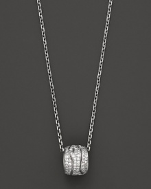 From Georg Jensen's Fusion Collection, a dazzling diamond pavé pendant necklace in white gold.