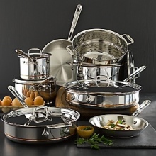 Favored by chefs and at-home gourmets, All-Clad's Copper Core cookware combines the ideal benefits of copper heat conduction with the cleaning ease of stainless steel. Favored by chefs and at-home gourmets, All-Clad's Copper Core cookware combines the ideal benefits of copper heat conduction with the cleaning ease of stainless steel.
