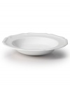 A unique geometric shape and clean, embossed design give this fine china soup bowl from Mikasa's Antique White dinnerware and dishes collection a modern sensibility. Microwave, dishwasher and oven safe. Perfect for everyday use.