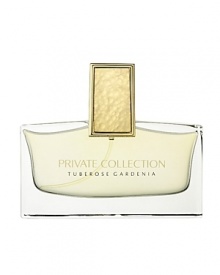 Simple. Luxurious. Elegant. Originally created by Aerin Lauder for herself and her closest friends, Private Collection Tuberose Gardenia combines the rich essences of two magnificent white flowers in a fresh, modern bouquet. The cap on this Eau de Parfum Spray is a work of art with a hammered gold texture, inspired by a necklace Aerin Lauder inherited from her grandmother, Estée Lauder. Simple. Luxurious. Elegant. Originally created by Aerin Lauder for herself and her closest friends, Private Collection Tuberose Gardenia combines the rich essences of two magnificent white flowers in a fresh, modern bouquet. The cap on this Eau de Parfum Spray is a work of art with a hammered gold texture, inspired by a necklace Aerin Lauder inherited from her grandmother, Estée Lauder.