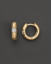 Diamond and 14K Yellow Gold Hoop Earrings, .25 ct. t.w.