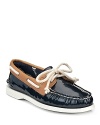 A bright slick of patent updates Sperry Top-Sider's classic boat shoe.