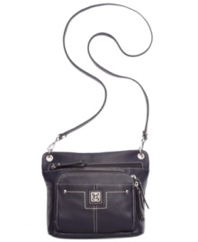 Petite and polished, this hands-free design from Giani Bernini is perfect when you're on-the-go. Crafted from soft leather with plenty of pockets inside and out, it's ideal for work, weekends, or whenever. Petite and polished, this hands-free design from Giani Bernini is perfect when you're on-the-go. Crafted from soft leather with plenty of pockets inside and out, it's ideal for work, weekends, or whenever.