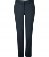 With a pristine tailored cut and timeless-classic hue, Jil Sander Navys navy pants are an essential new-season staple - Side and buttoned back slit pockets, zip fly, button closure, belt loops - Slim, straight leg - Wear with a bright button-down, heels and a leather tote