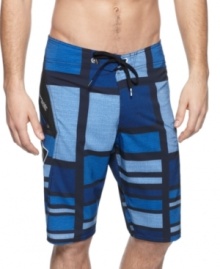 Square off. These board shorts from Volcom are ready to hit the sand and surf. Square off. These board shorts from Volcom are ready to hit the sand and surf.