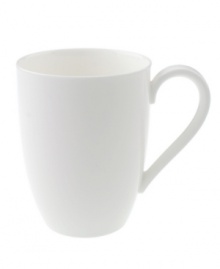 Truly timeless, the graceful Anmut mug is crafted in the premium bone china of Villeroy & Boch and finished with a pure white glaze for unparalleled versatility. Truly timeless, the graceful Anmut mug is crafted in the premium bone china of Villeroy & Boch and finished with a pure white glaze for unparalleled versatility.