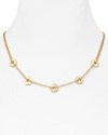 Fashion hardware from the ultimate it-brand. This plated metal necklace from MARC BY MARC JACOBS' is fixing to be our new favorite, with delicate bolt-shaped stations.