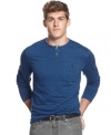 Get the memo? Henleys are the new t-shirt. Stay on-trend with this one from Kenneth Cole Reaction.