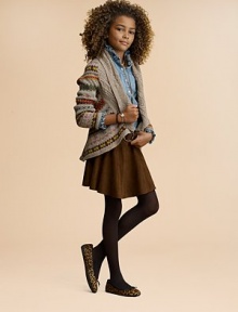A stylish shawl-collar cardigan is rendered in a hearty blend of cable and Fair Isle stitches for added warmth and a cozy feel.Cable-knit shawl collarLong sleeves with flat-knit cuffsDraped open silhouetteFlared hem85% cotton/15% merino woolDry cleanImportedBelt and jewelry shown not sold A stylish shawl-collar cardigan is rendered in a hearty blend of cable and Fair Isle stitches for added warmth and a cozy feel.Cable-knit shawl collarLong sleeves with flat-knit cuffsDraped open silhouetteFlared hem85% cotton/15% merino woolDry cleanImportedBelt and jewelry shown not sold