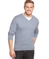 Layer on the comfort and style with this classic v-neck sweater from Weatherproof 32 Degrees.