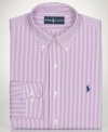 The straight and narrow is a good path to take, especially with this slim-fit striped shirt from Polo Ralph Lauren.