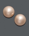 Freshen your look with a spray of pale pastels. Charter Club's simulated plastic pearl (8 mm) stud earrings feature a shimmery pink color crafted in mixed metal.
