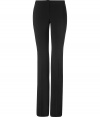 Luxe pants in fine stretch viscose - in classic black - pleasant, posh material, but super comfy - a highlight piece, a mix of elegant, trendy and impressive - slim, straight cut with feminine pleats - a figure knockout and business basic to have - wear these pants in the office with a blazer and top, in the evening with a chiffon blouse and high heels